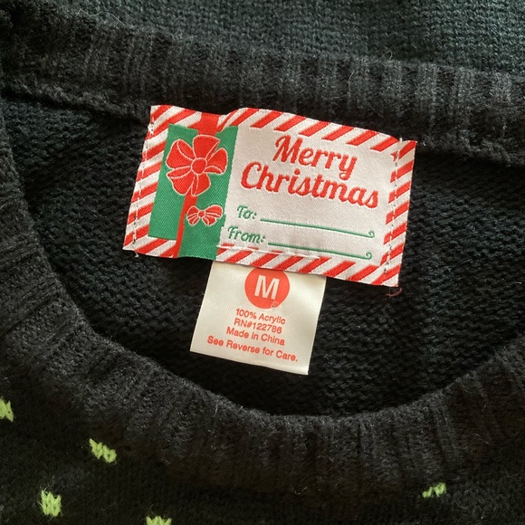 Merry Christmas Ugly Holiday Sweater Are You Naughty Or Nice Gnome Beard Size M - Picture 4 of 5